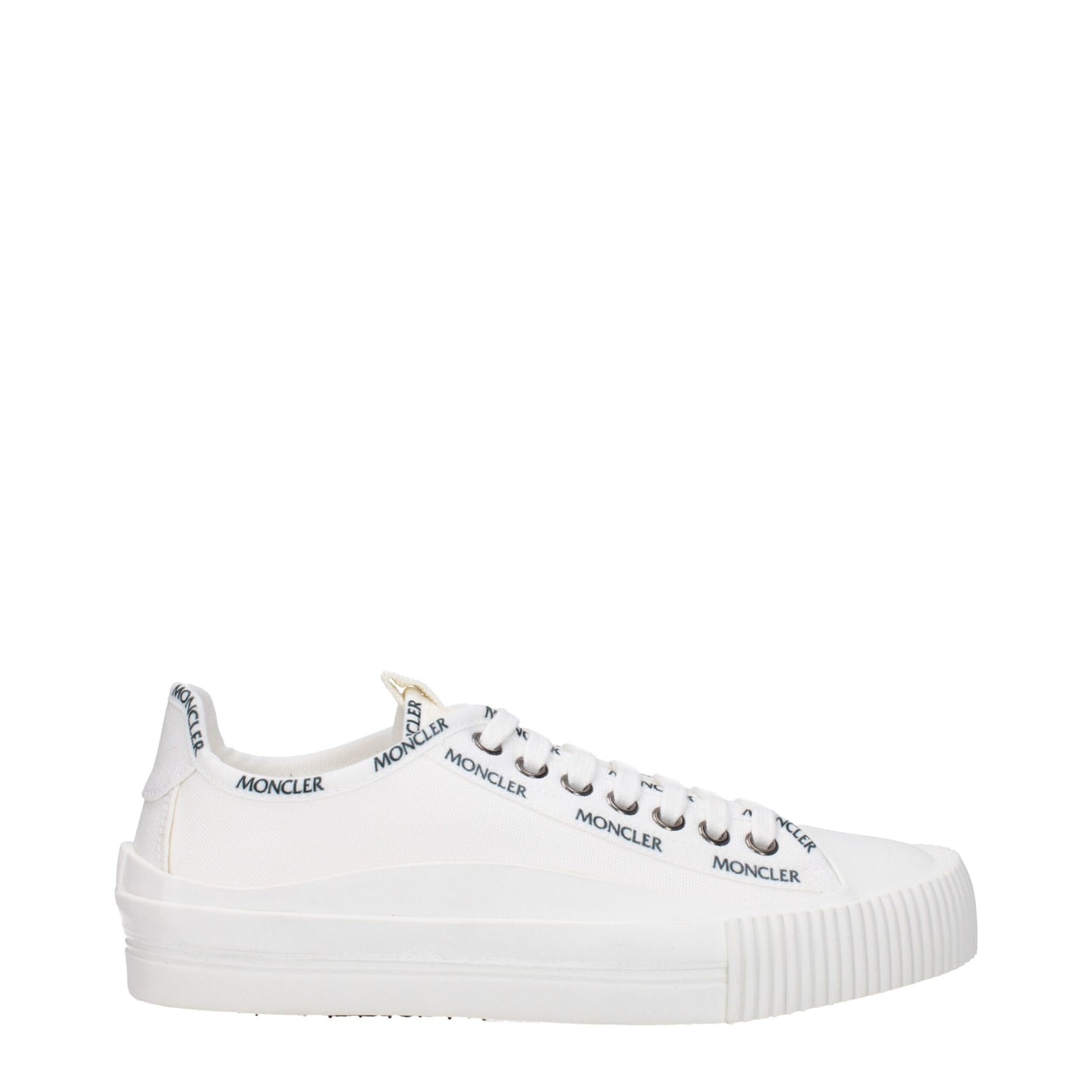 Moncler Weiße Stoff-Low Tops