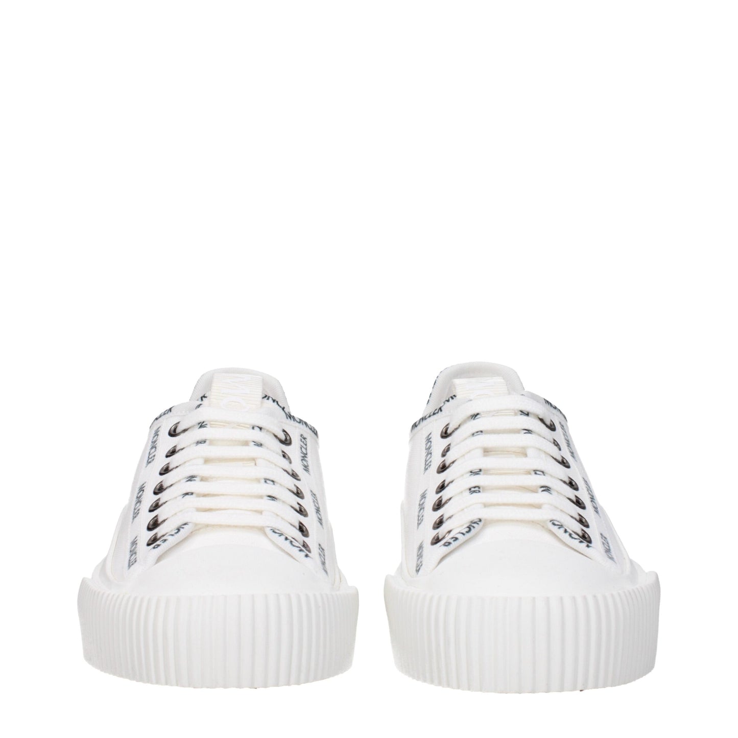 Moncler Weiße Stoff-Low Tops
