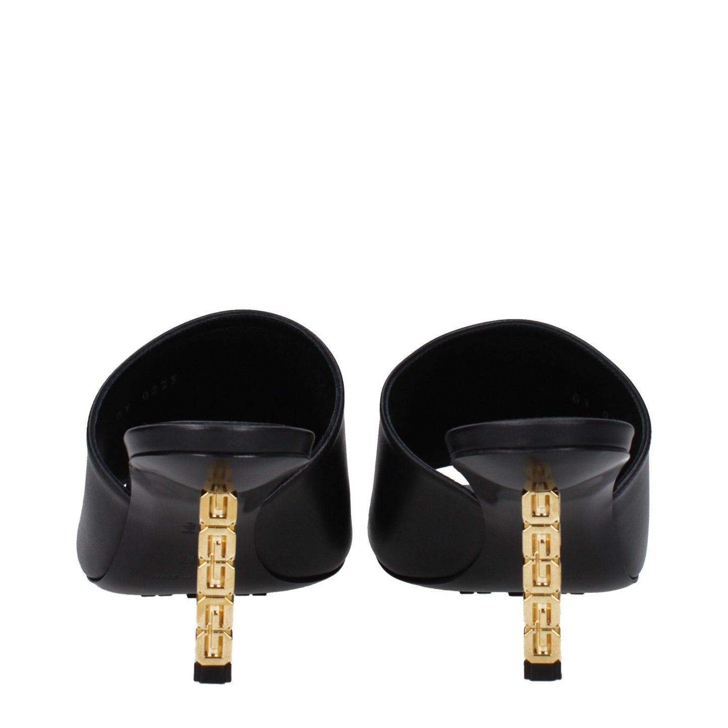 Givenchy Schwarze Leder Stiletto Heels Sandalen