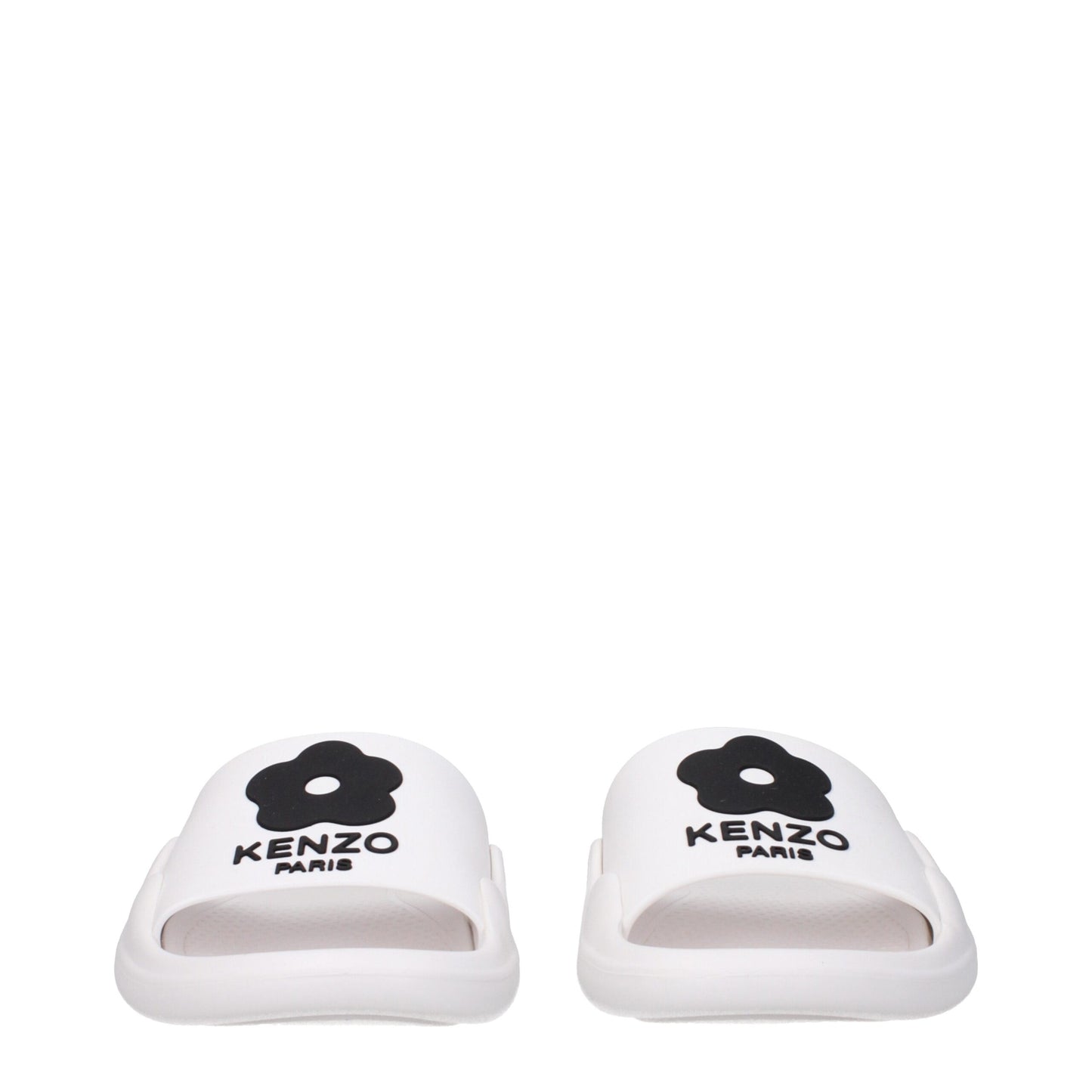 Kenzo Weiße Baumwollpantoffeln Sandalen