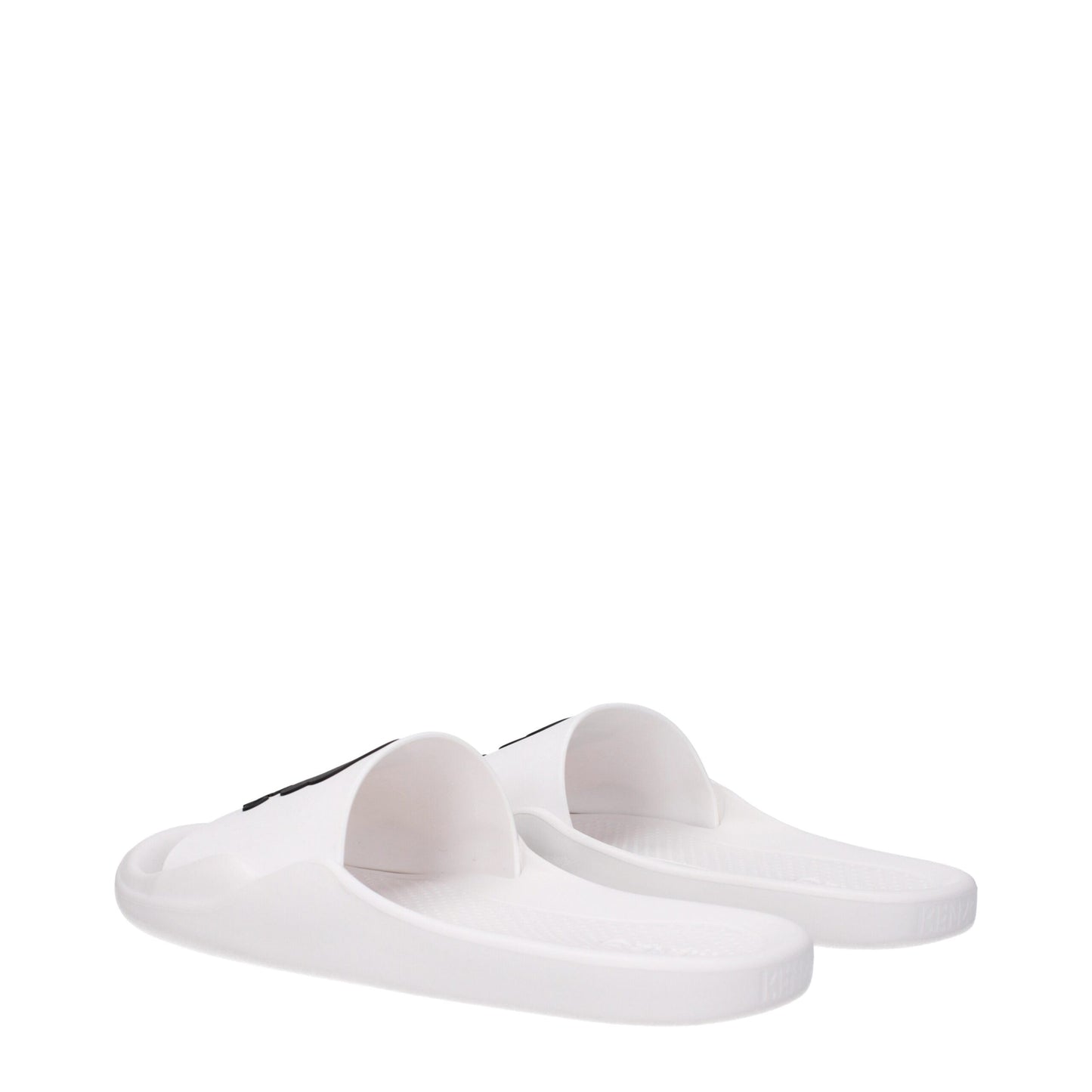 Kenzo Weiße Baumwollpantoffeln Sandalen