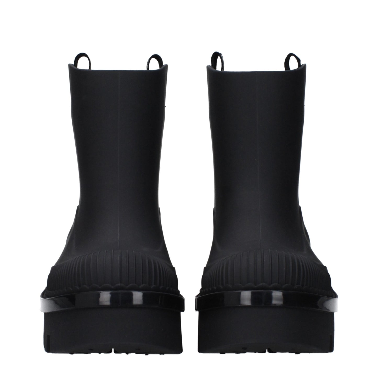 Chloé Schwarze Baumwollstiefeletten