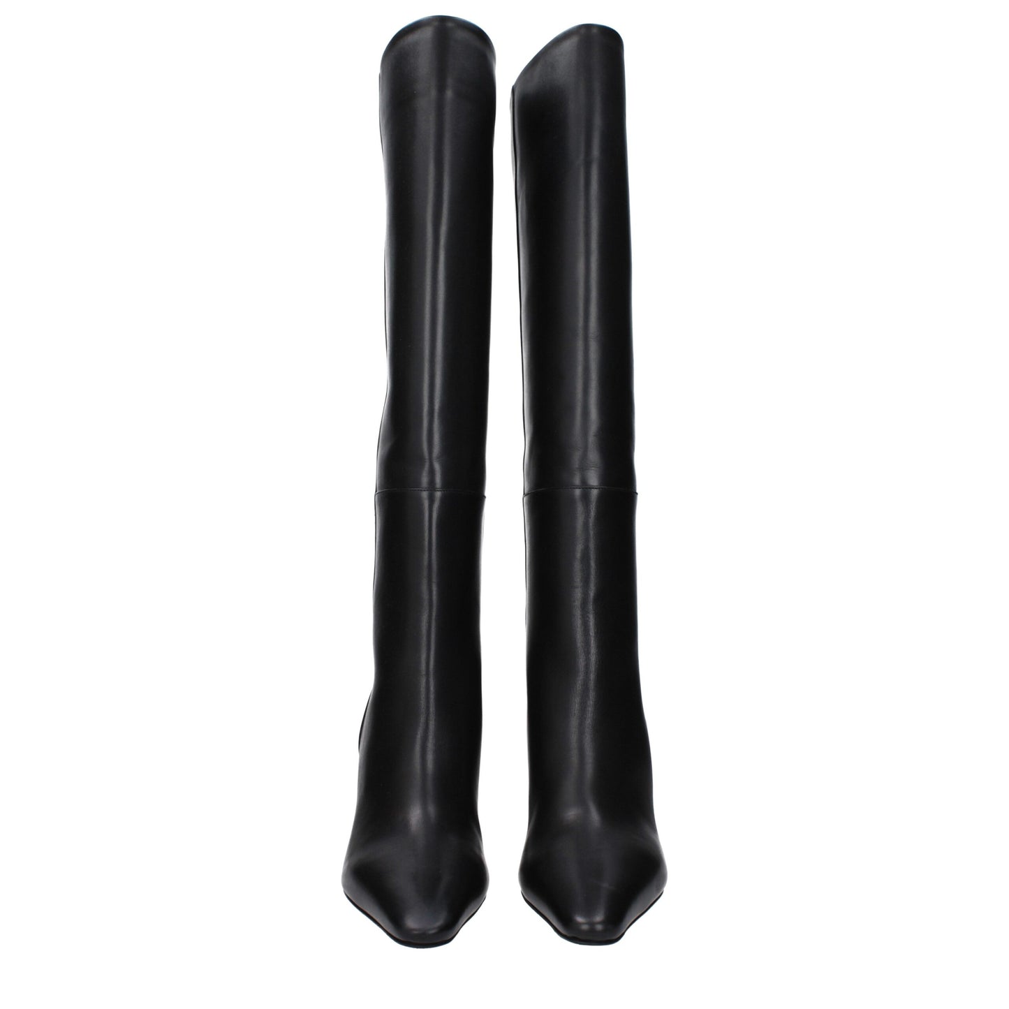 Jacquemus Schwarze Lederstiefel mit hohem Absatz