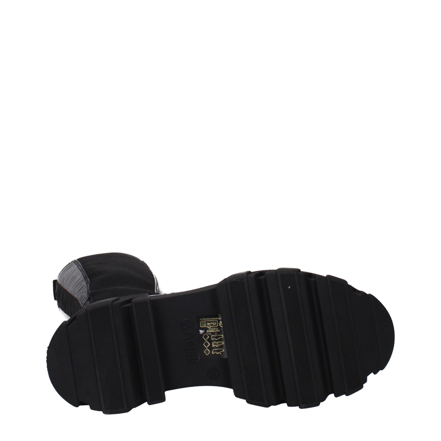 Ganni Schwarzes Leder Over The Knee