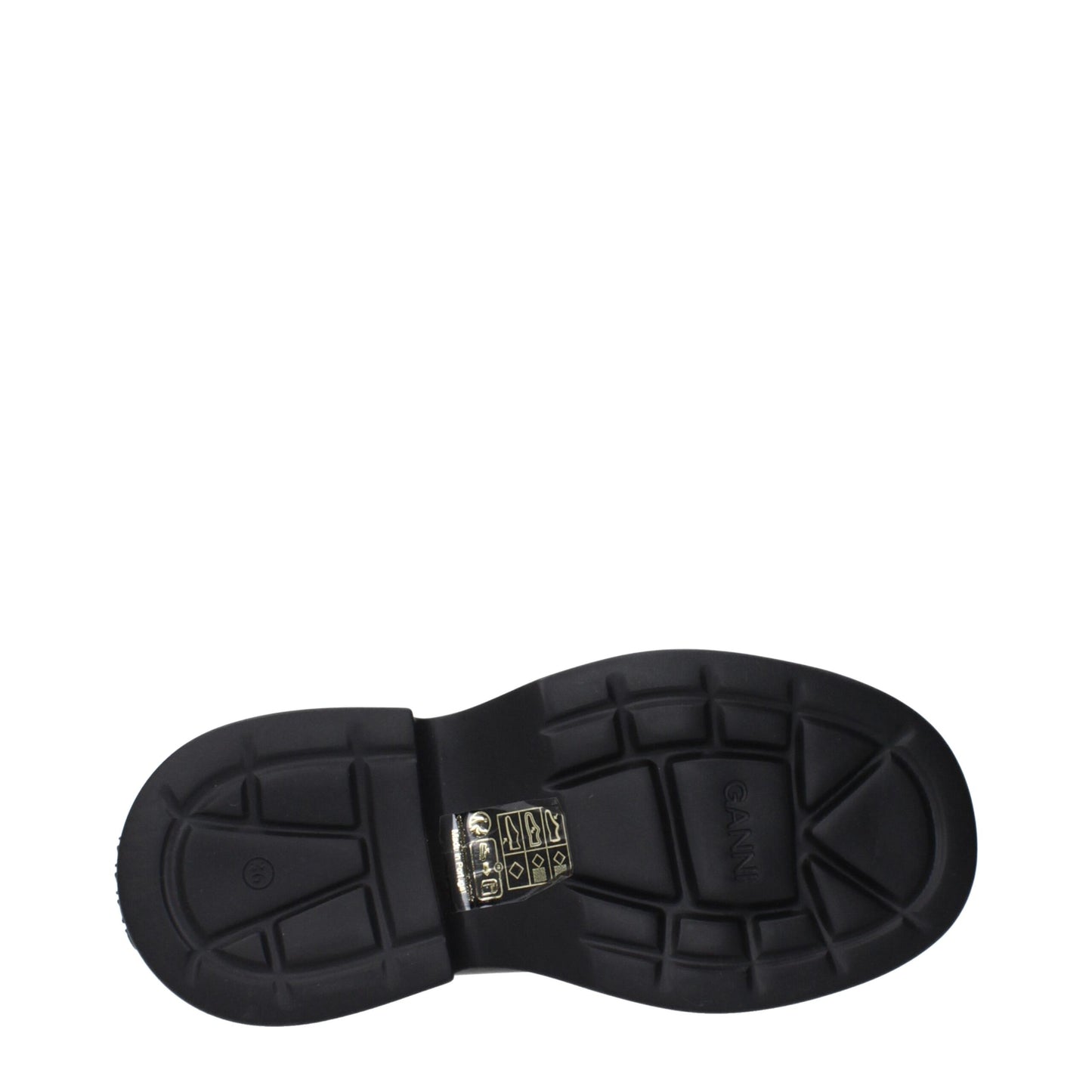 Ganni Braune Lederstiefeletten