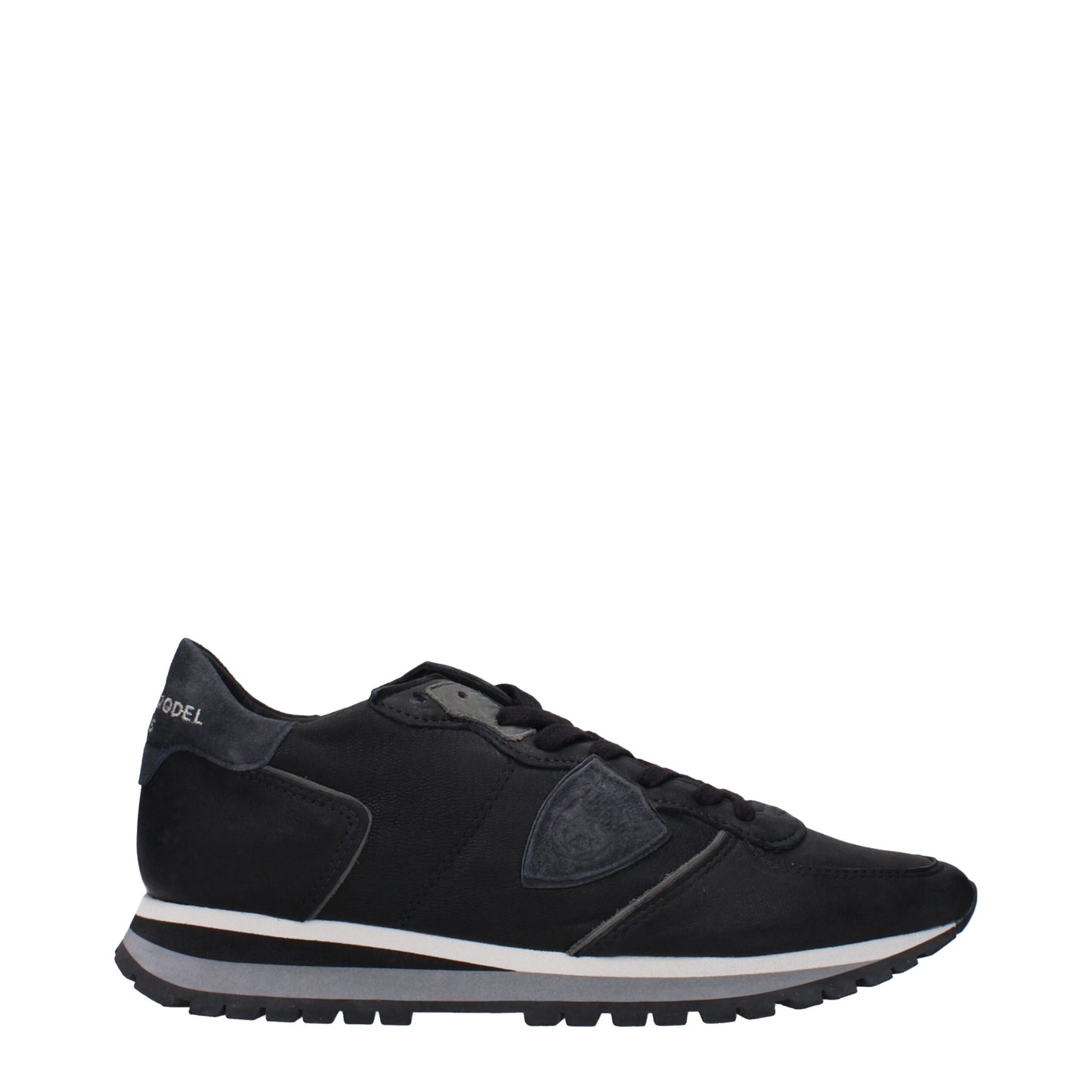 Philippe Model Schwarze Leder-Sneakers