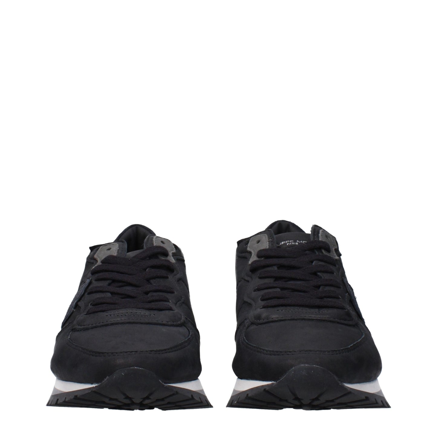 Philippe Model Schwarze Leder-Sneakers
