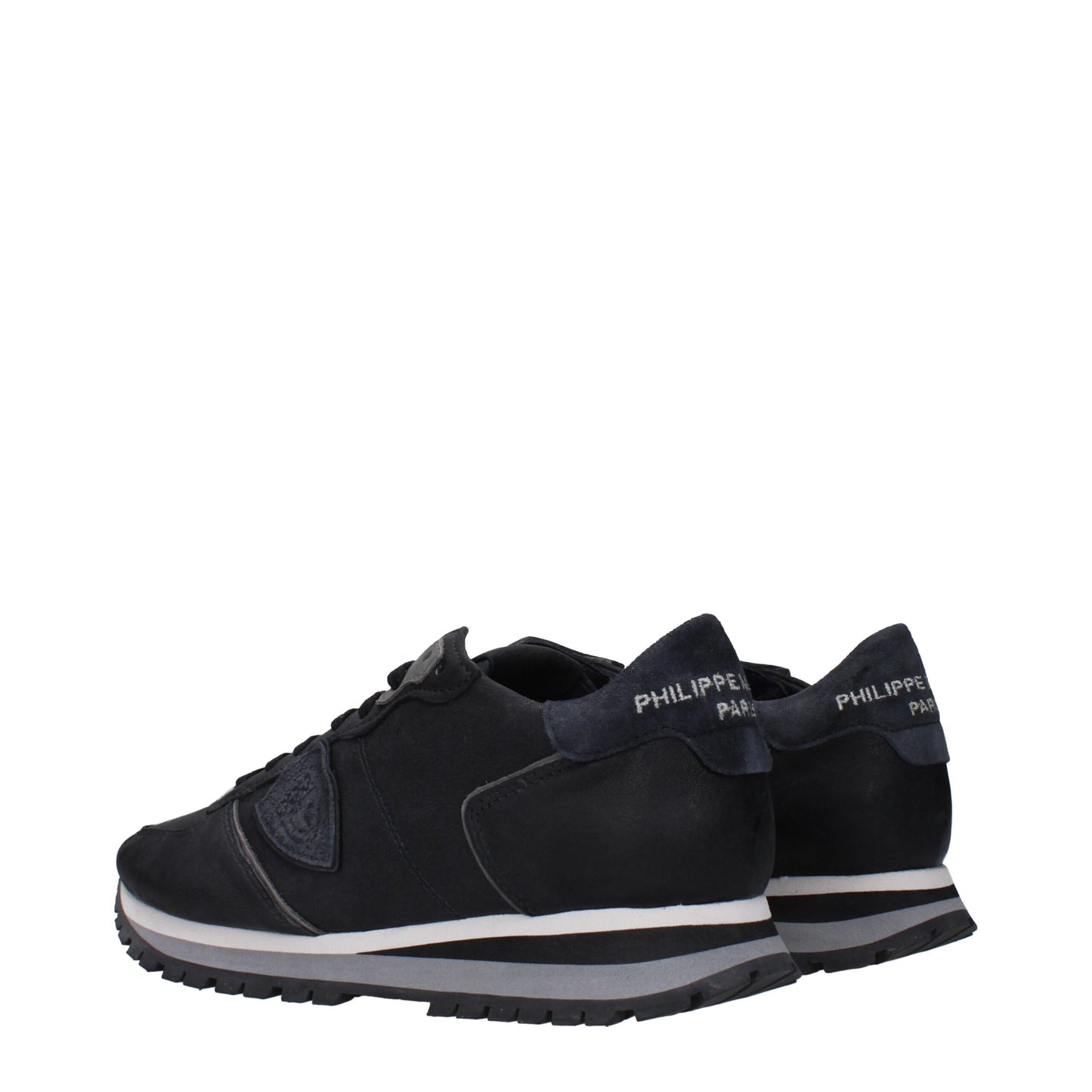 Philippe Model Schwarze Leder-Sneakers