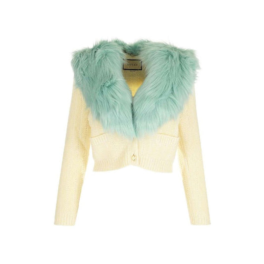 Gucci Weißer Woll-Cardigan
