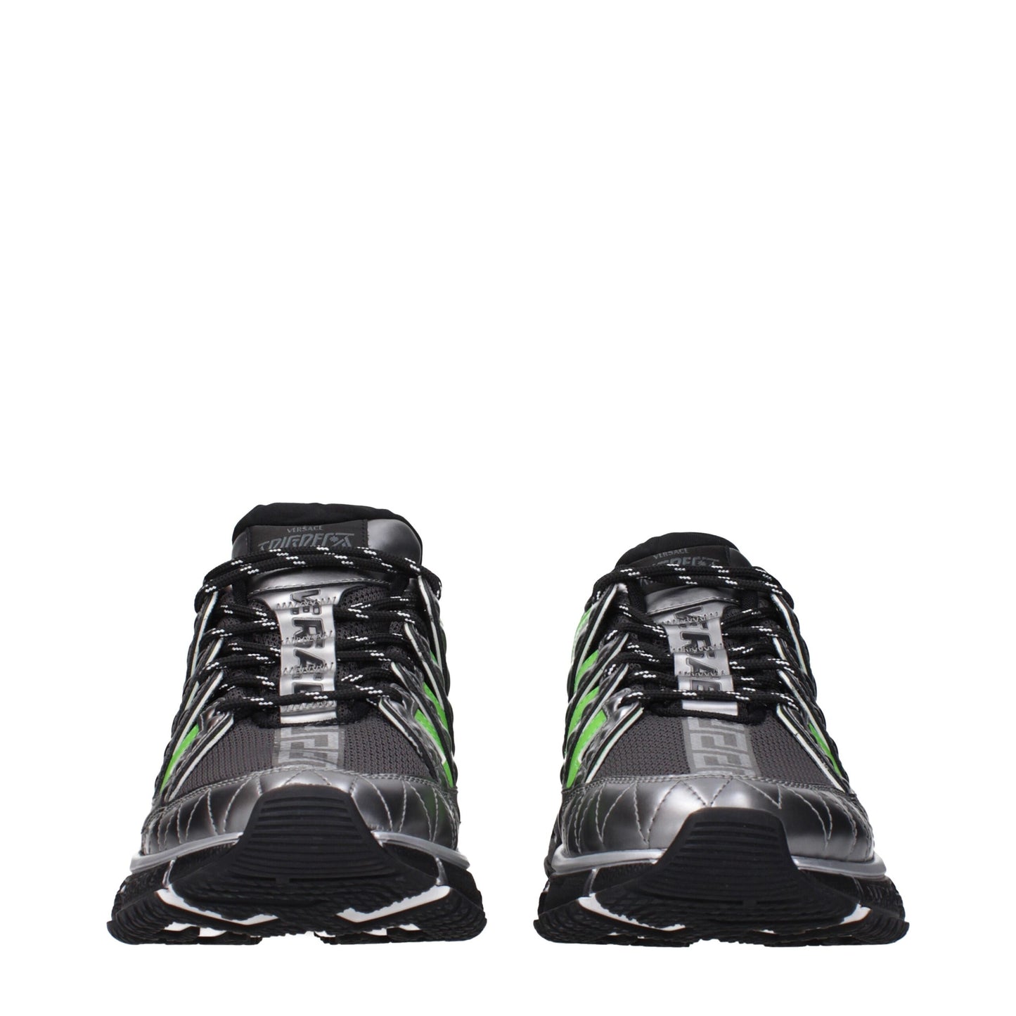 Versace Graue Sportliche Turnschuhe aus Stoff