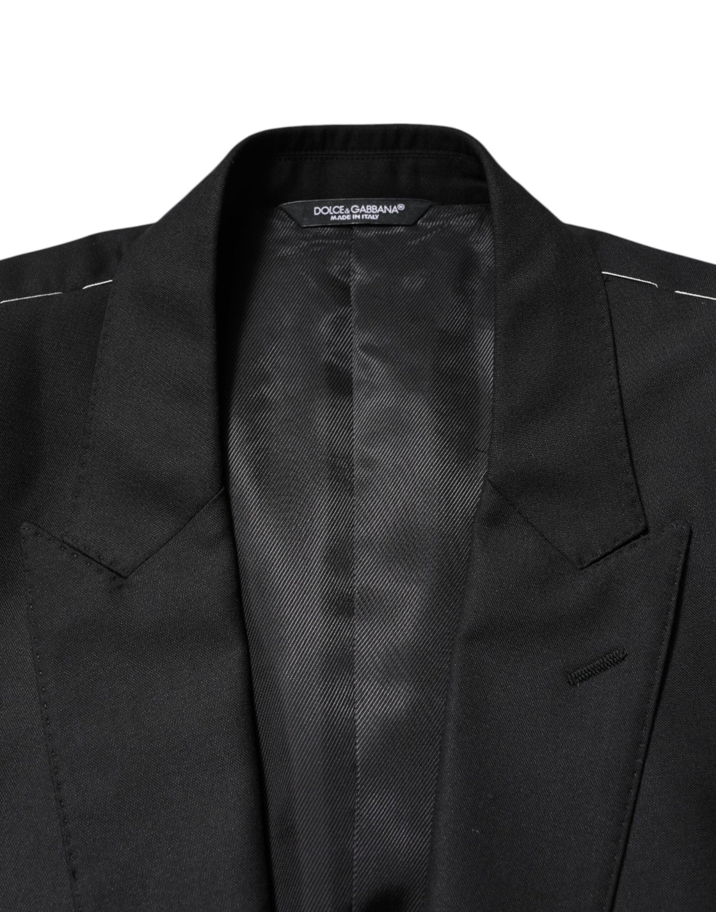 Dolce & Gabbana Schwarze einreihige Wolljacke Blazer