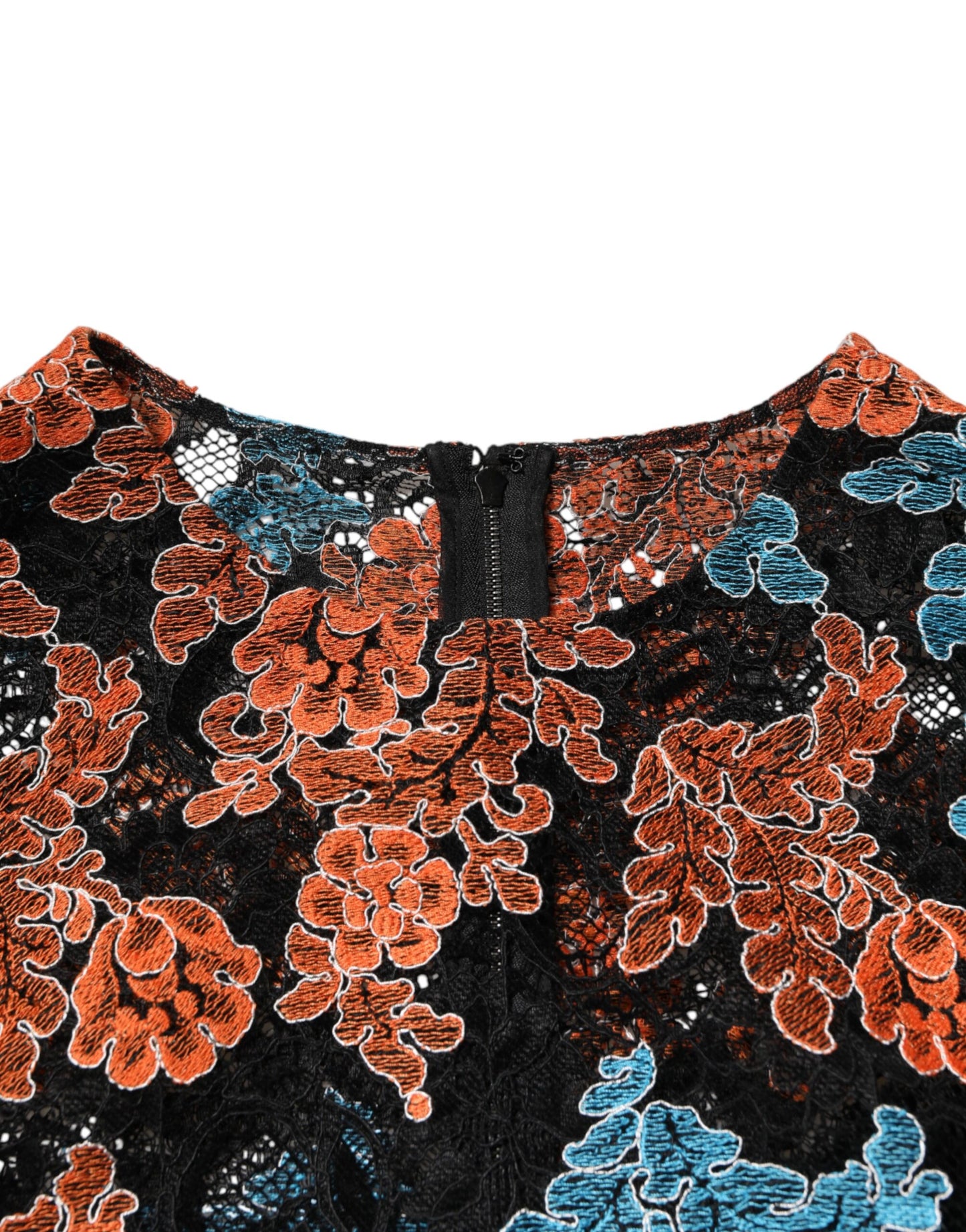 Dolce & Gabbana Multicolor Floral besticktes Shift-Minikleid