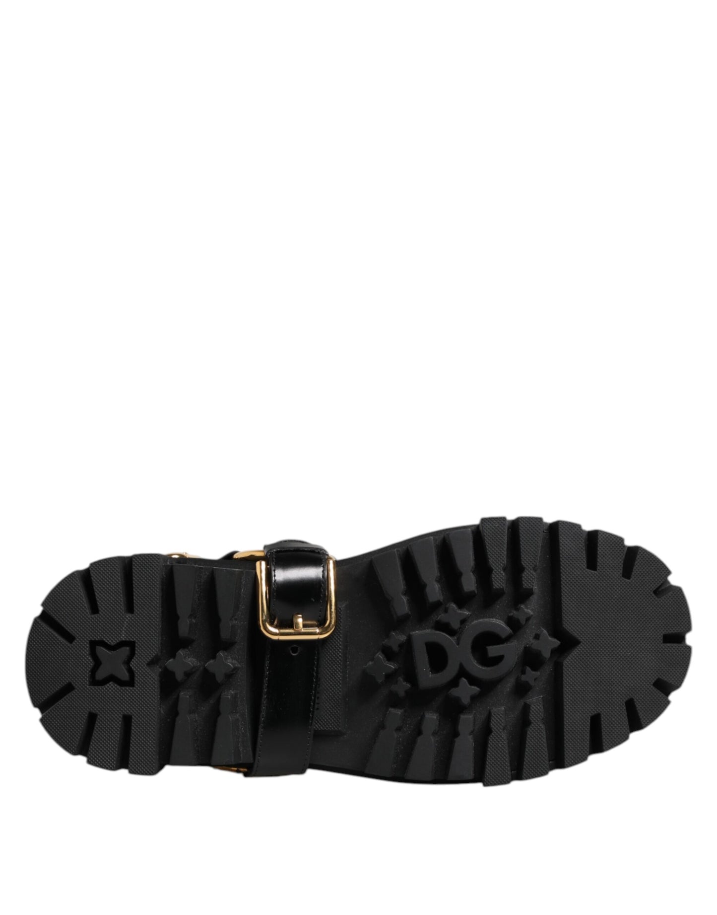 Dolce & Gabbana Schwarz Leder Chelsea Männer Kurze Stiefel Schuhe