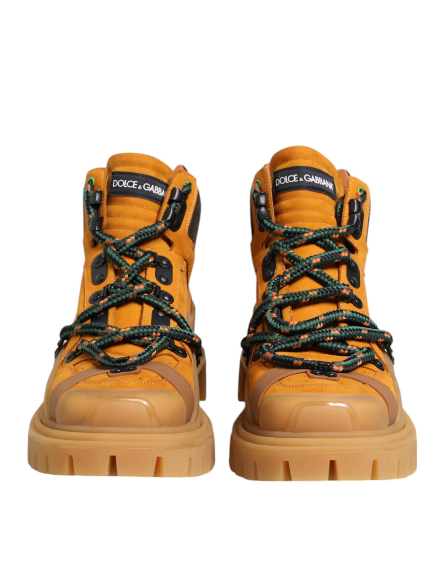 Dolce & Gabbana Orange Schnürstiefel Trekking-Stiefel Schuhe