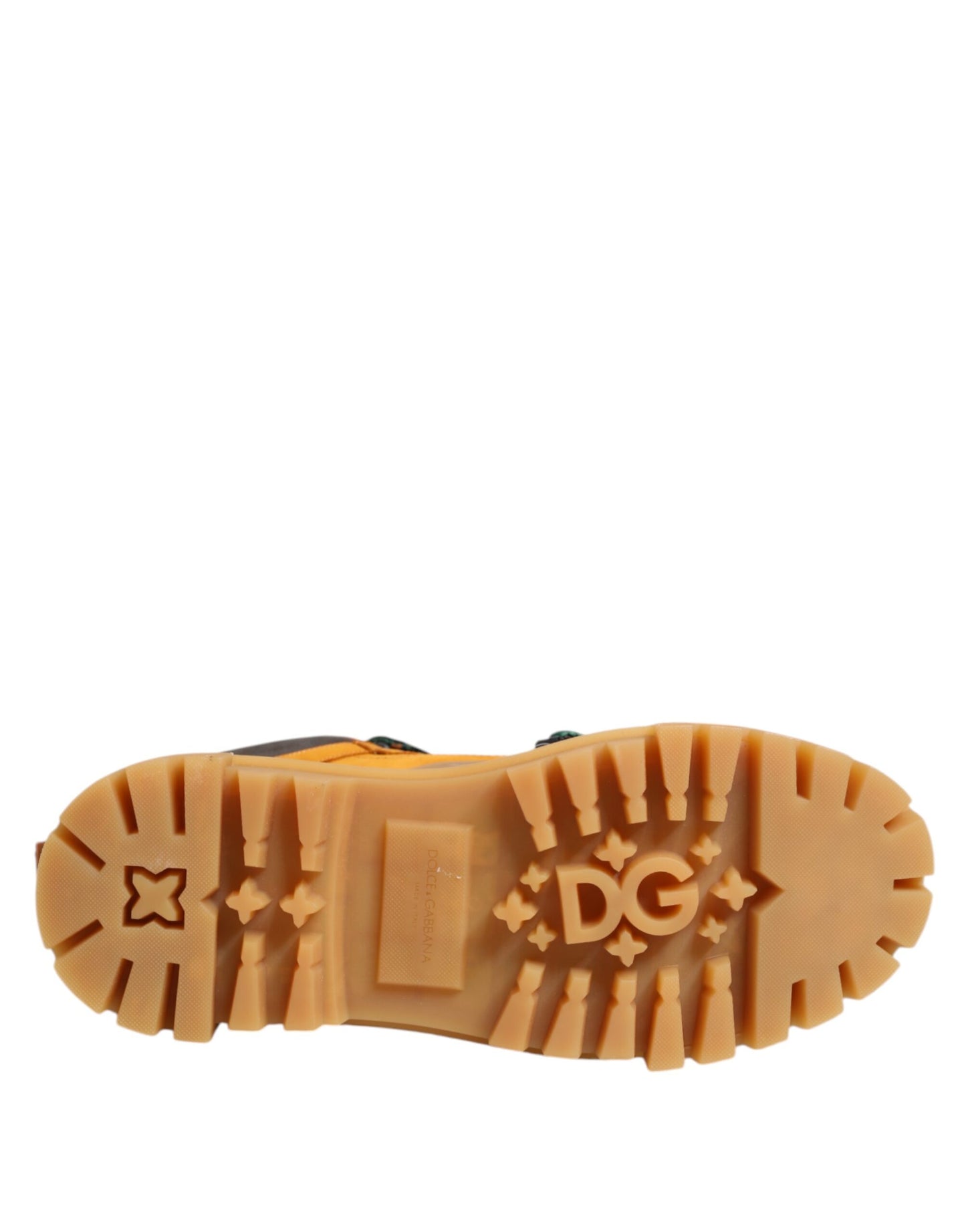 Dolce & Gabbana Orange Schnürstiefel Trekking-Stiefel Schuhe