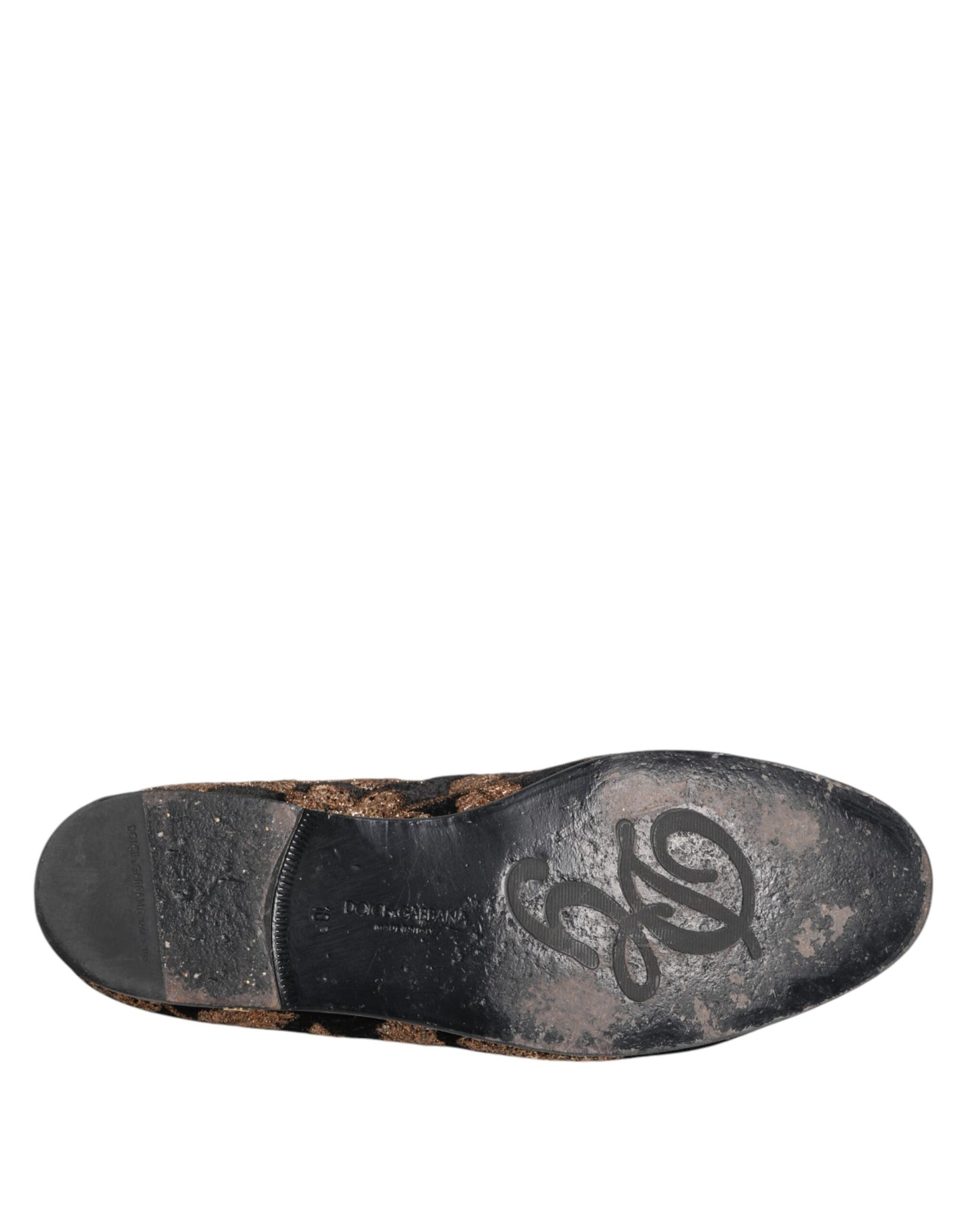 Dolce & Gabbana Schwarz Floral Stickerei Männer Loafers Schuhe