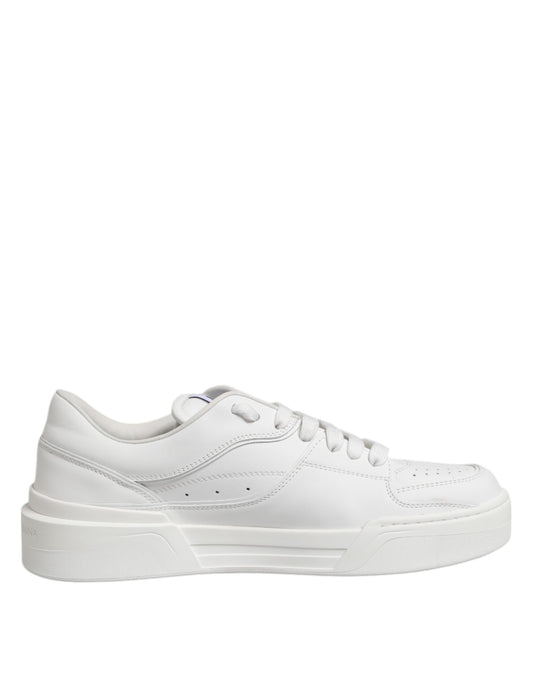 Dolce & Gabbana Weiß Miami Leder Low Top Turnschuhe Schuhe