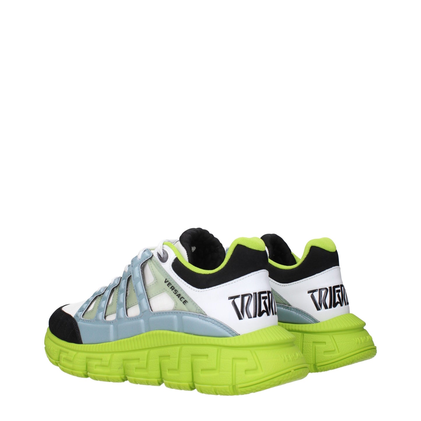 Versace Weißer Stoff Sportliche Turnschuhe