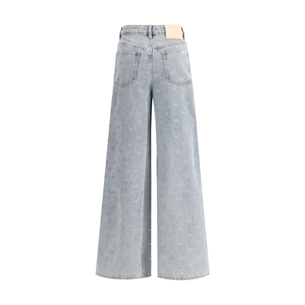 Self-Portrait Schleife Diamant Jeans