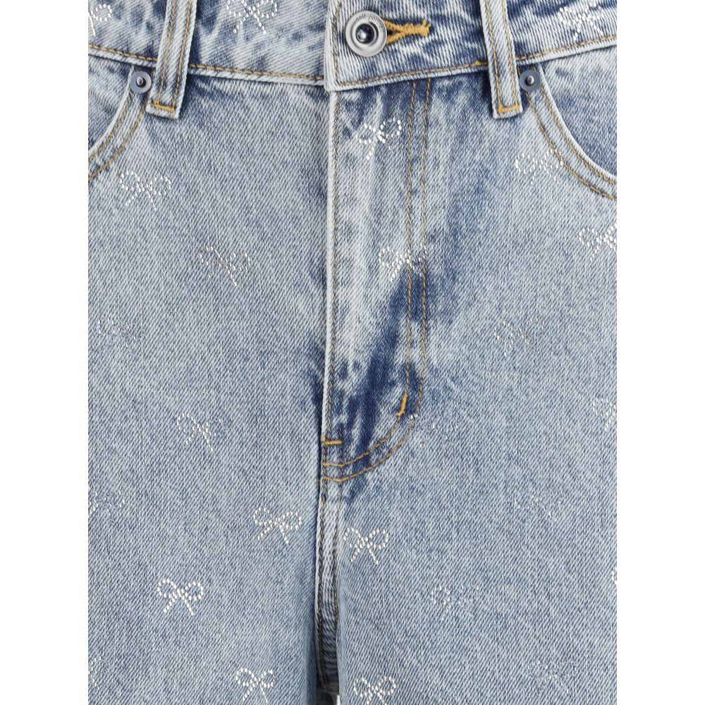 Self-Portrait Schleife Diamant Jeans