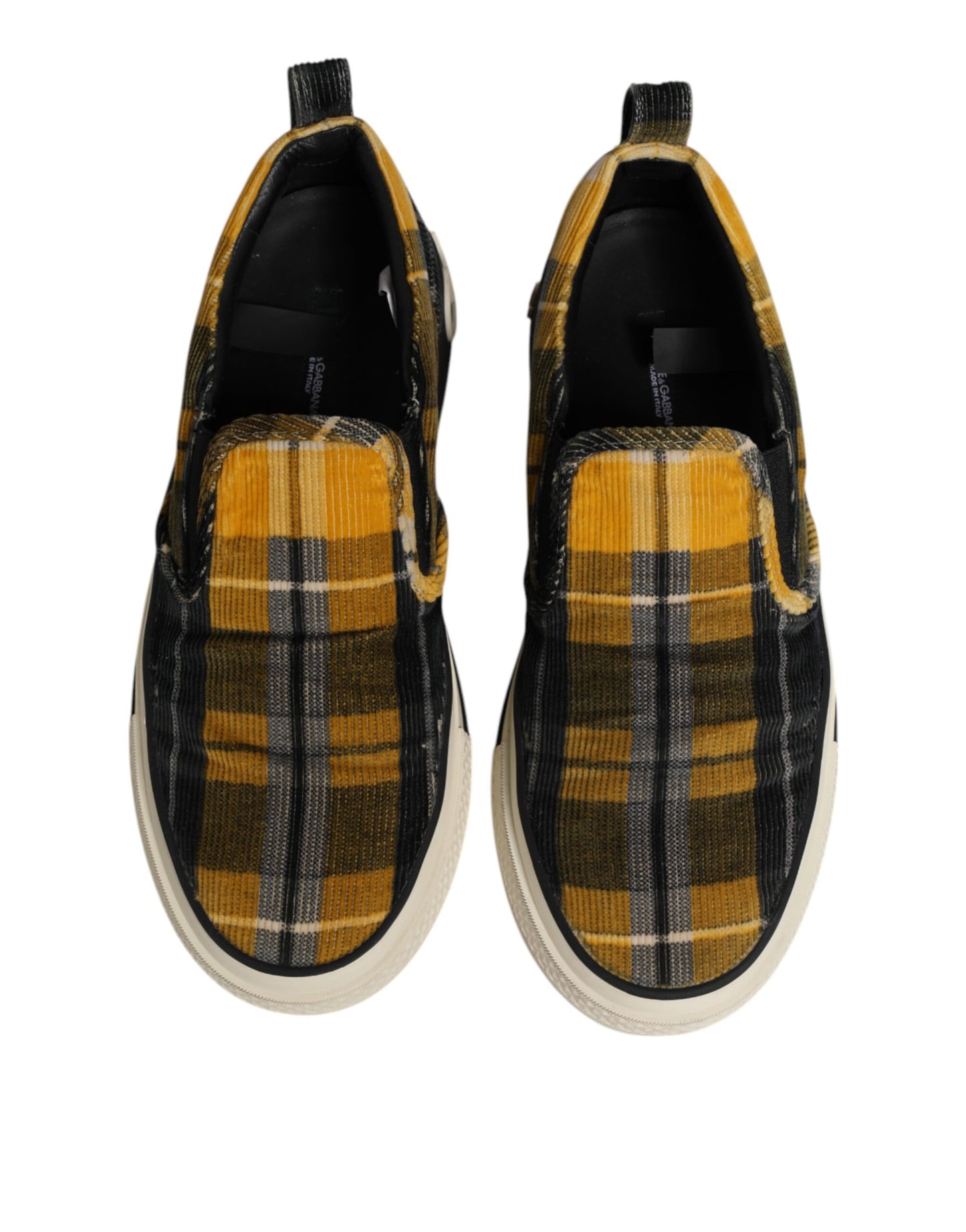 Dolce & Gabbana Multicolor Portofino Tartan Check Sneakers Schuhe