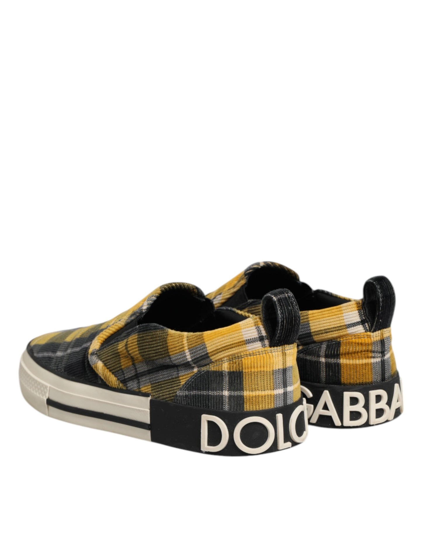 Dolce & Gabbana Multicolor Portofino Tartan Check Sneakers Schuhe