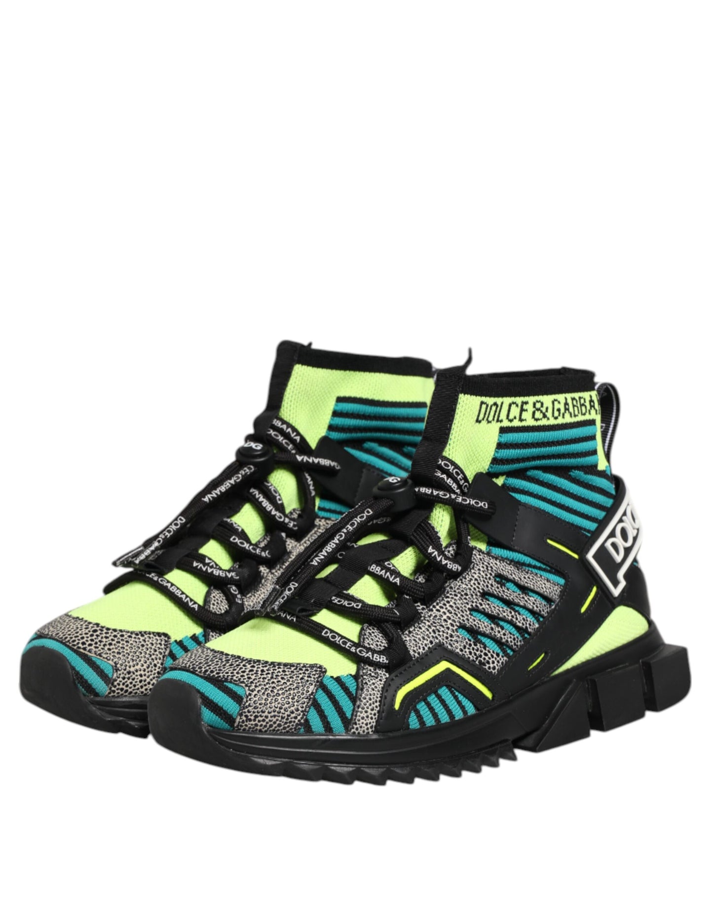 Dolce & Gabbana Multicolor Sorrento Socken Männer Turnschuhe Schuhe