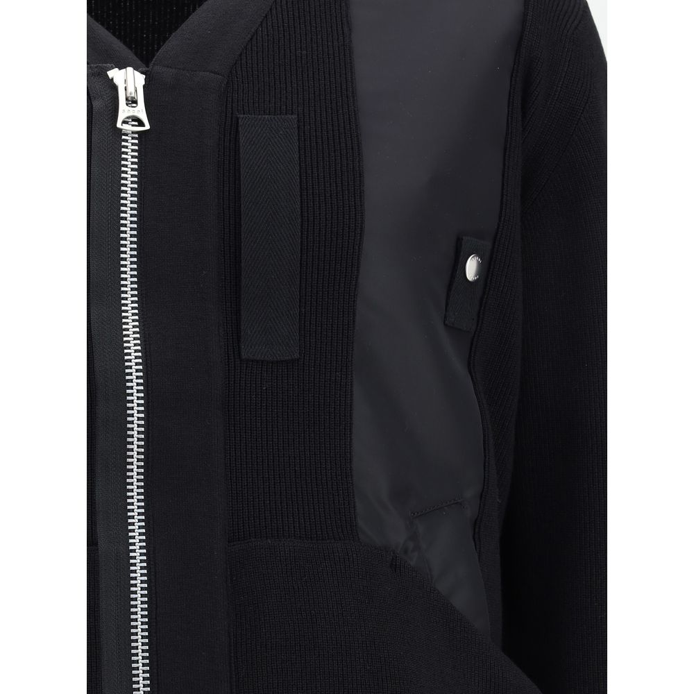 Sacai Jacke mit Reißverschluss und Blende
