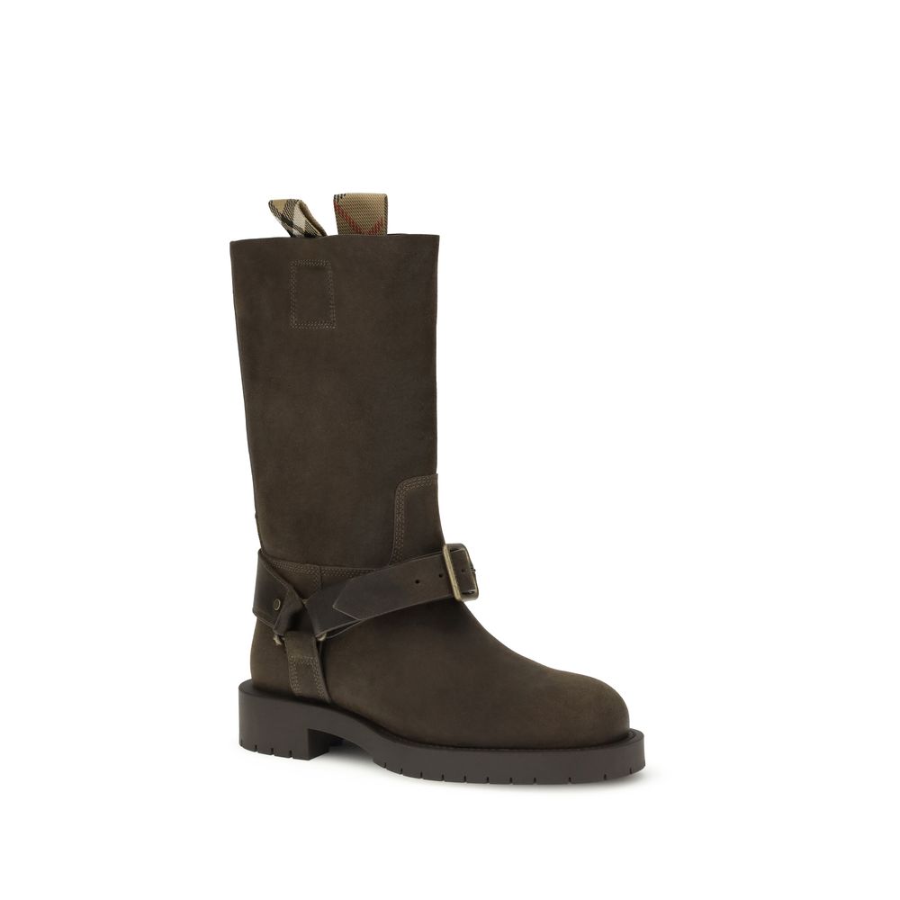Burberry Wildleder-Stiefeletten mit Sattel