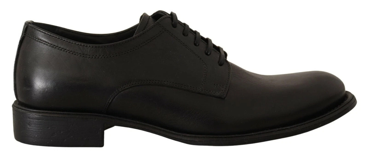 Dolce & Gabbana Schwarze Schnürschuhe aus Leder für Männer Formelle Derby-Schuhe