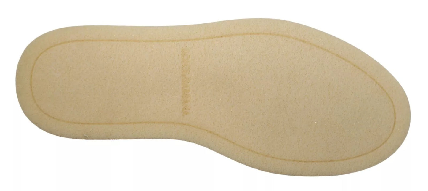 Dolce & Gabbana Weiße Leder Schnürstiefel für Herren