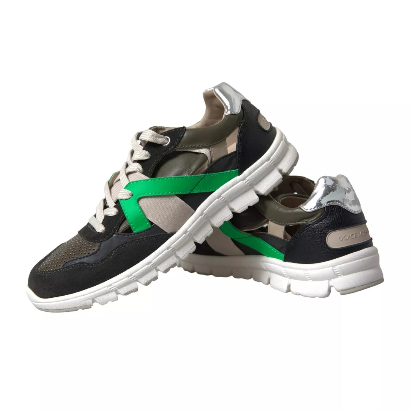 Dolce & Gabbana Turnschuhe Multicolor Leder Wildleder Schuhe