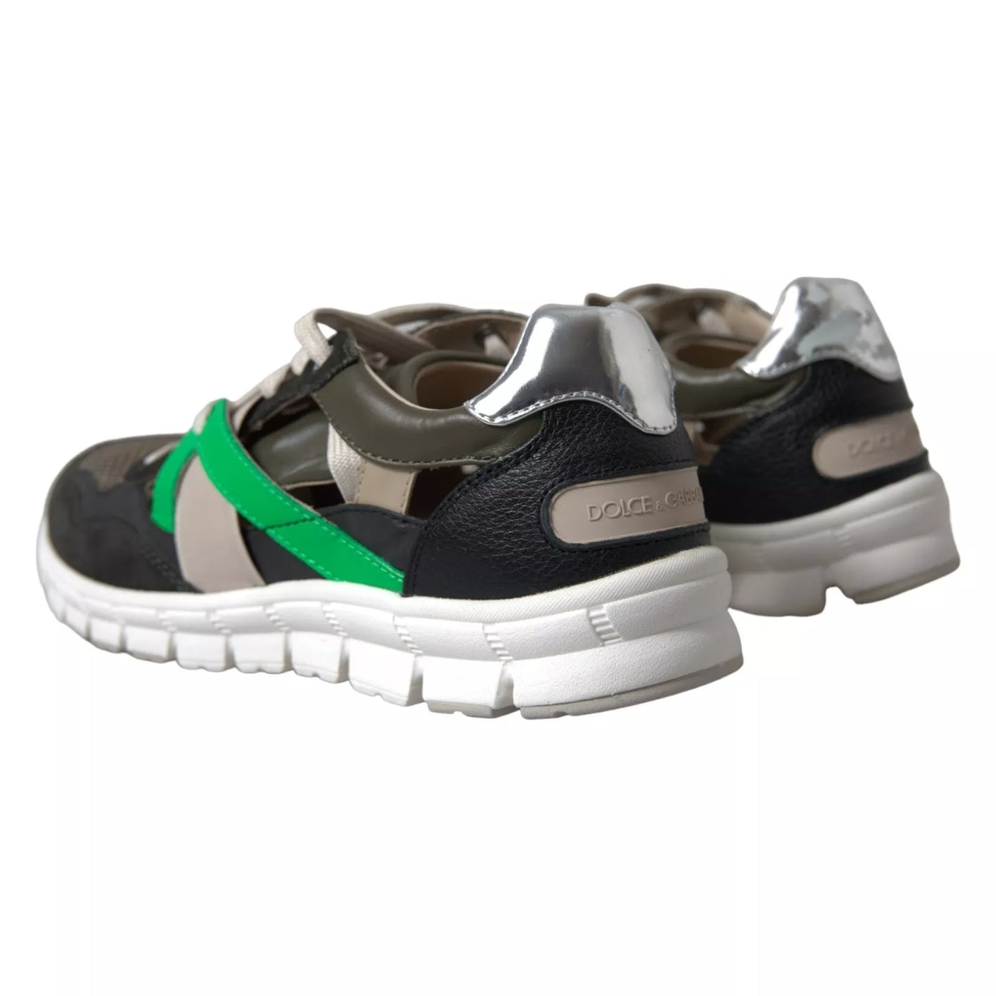 Dolce & Gabbana Turnschuhe Multicolor Leder Wildleder Schuhe