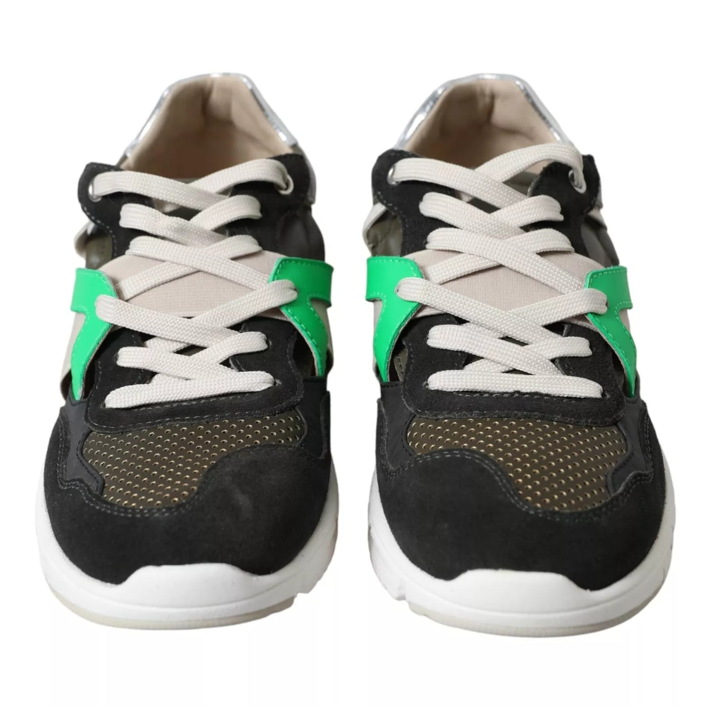 Dolce & Gabbana Turnschuhe Multicolor Leder Wildleder Schuhe