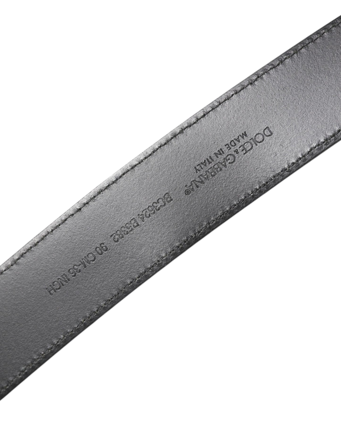 Dolce & Gabbana Schwarzer Leder-Gürtel mit klassischer Metall-Logo-Schnalle