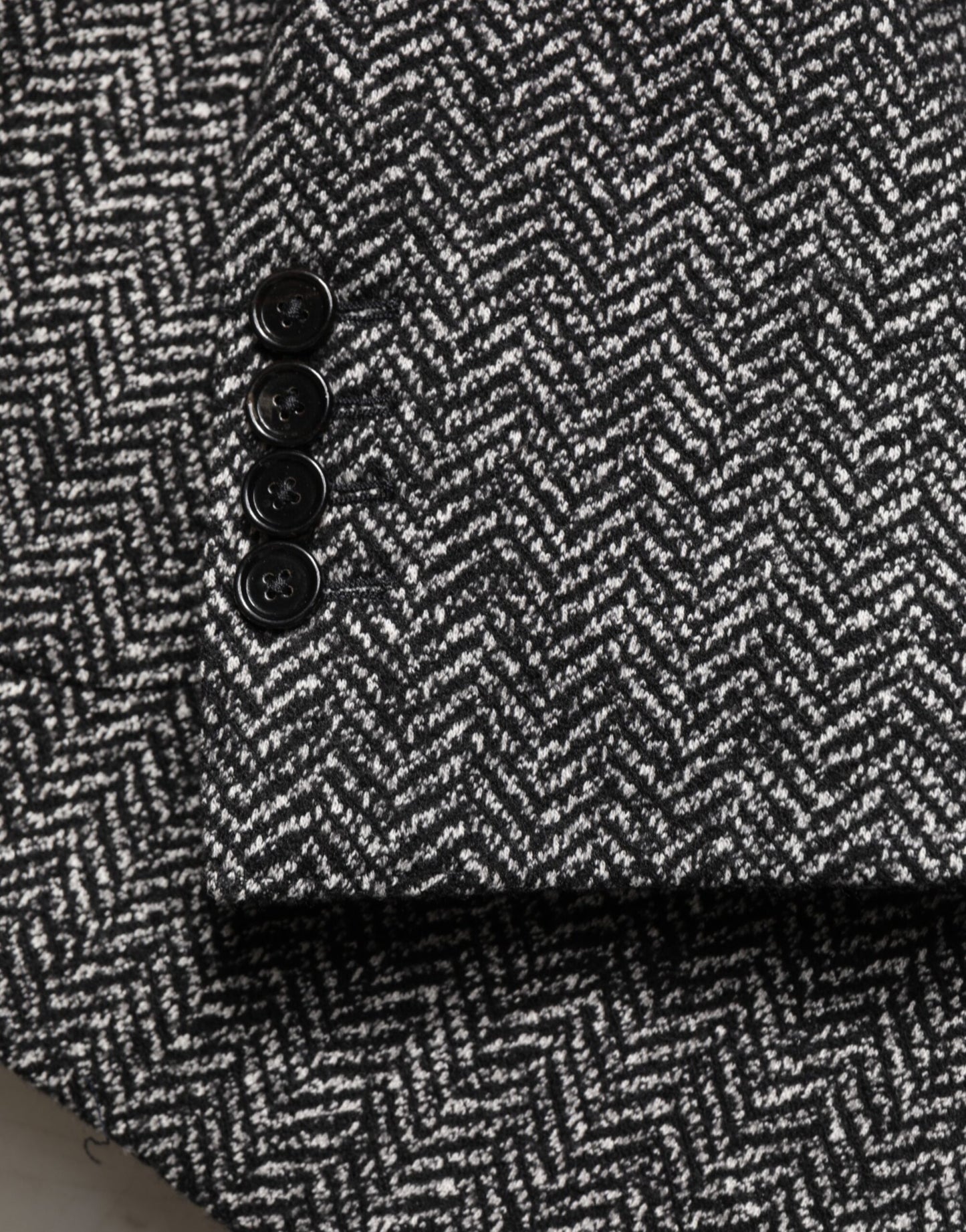 Dolce & Gabbana Schwarz Weiß Zweireiher Männer Anzug Blazer