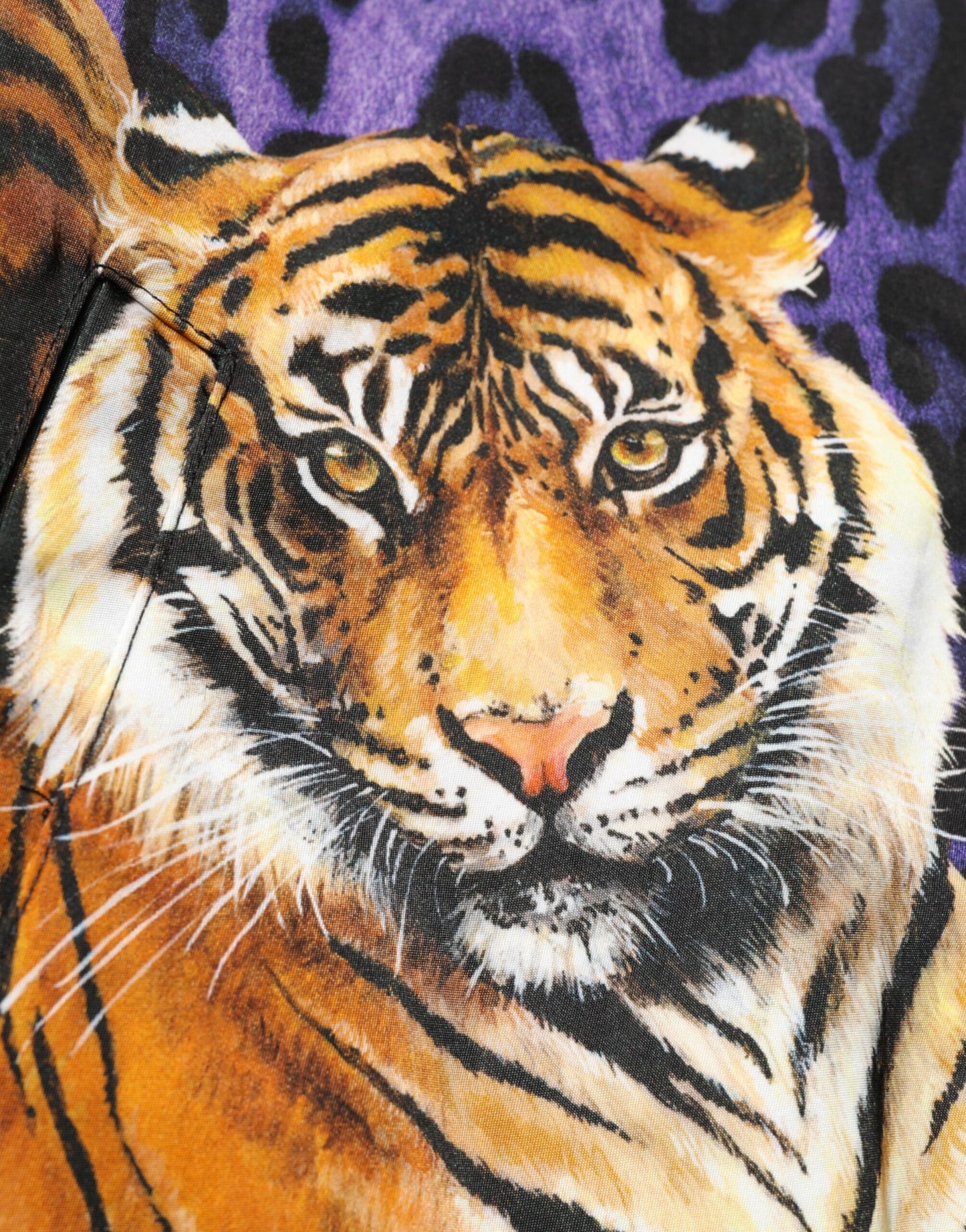 Dolce & Gabbana Multicolor Tiger Print Männer Bomberjacke