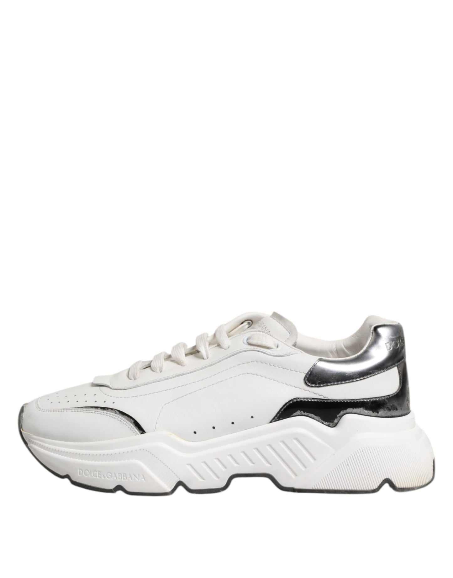 Dolce & Gabbana Weiß Daymaster Leder Low Top Turnschuhe Schuhe