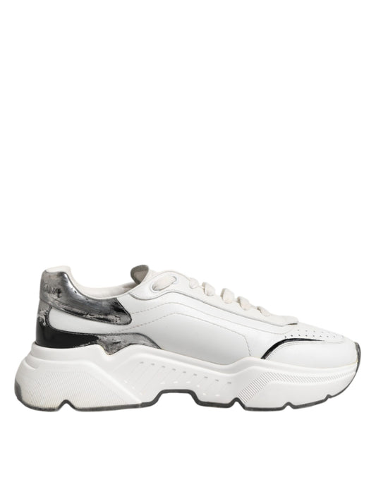 Dolce & Gabbana Weiß Daymaster Leder Low Top Turnschuhe Schuhe