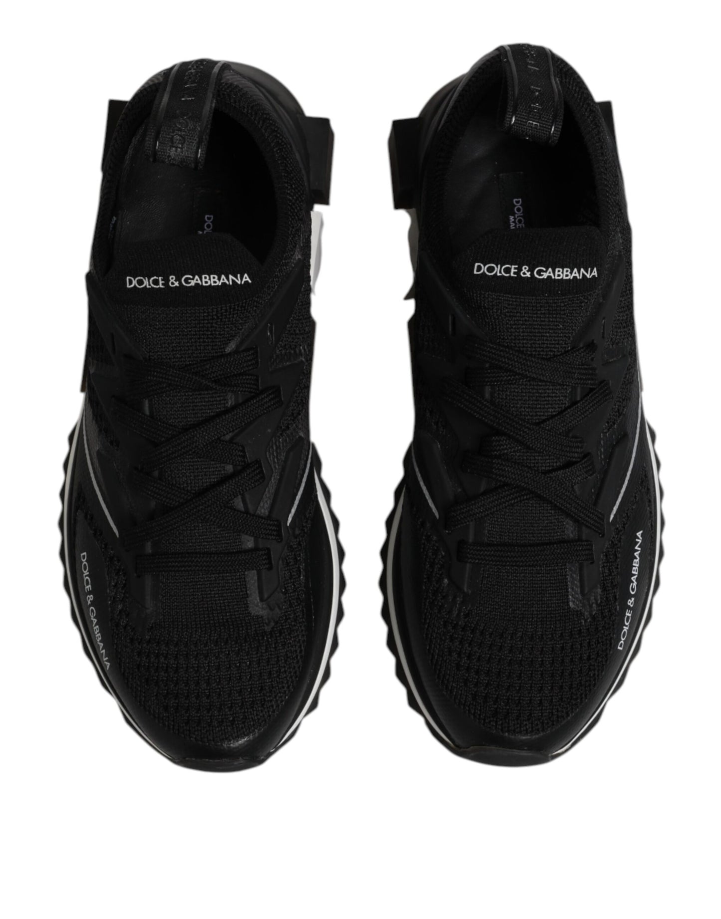 Dolce & Gabbana Schwarz SORRENTO Lace Up Männer Turnschuhe Schuhe