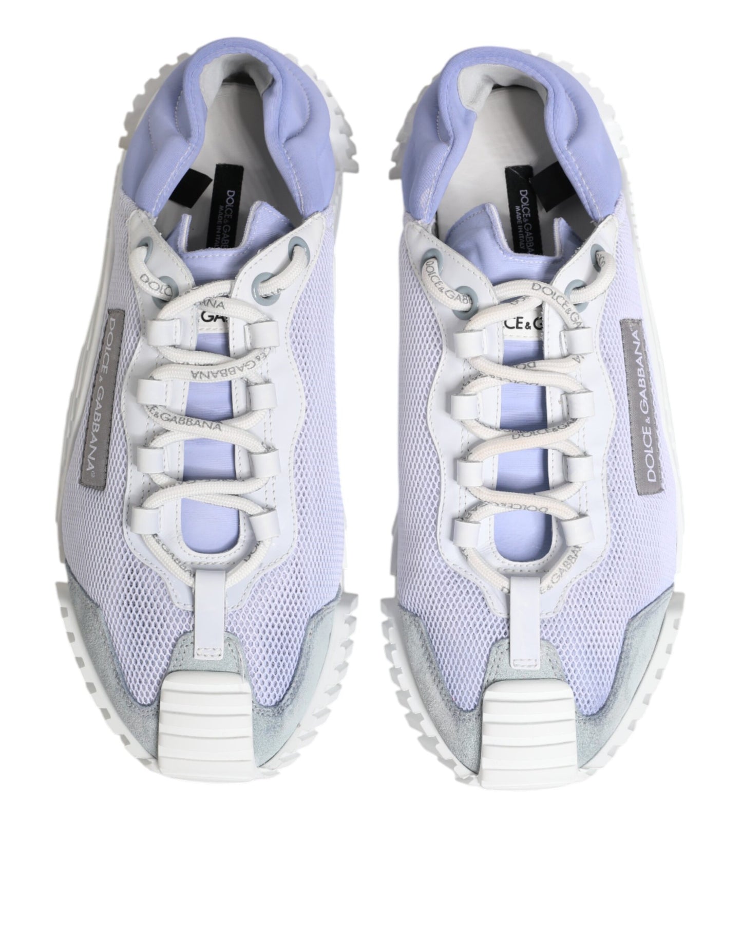 Dolce & Gabbana Lila Weiß NS1 Lace Up Low Top Sneakers Schuhe