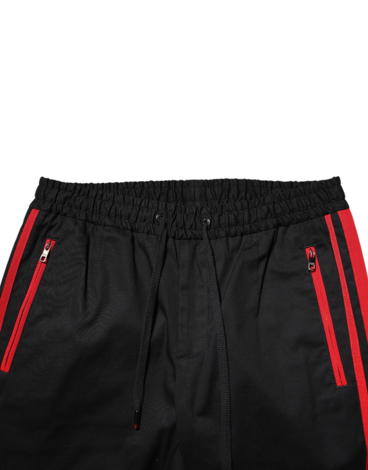 Dolce & Gabbana Rot gestreifte Baumwoll-Logo-Jogger-Sweatpants