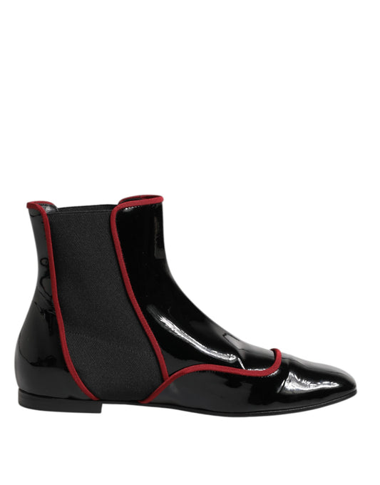 Dolce & Gabbana Schwarze Jackie geknöpfte Chelsea Boots Schuhe