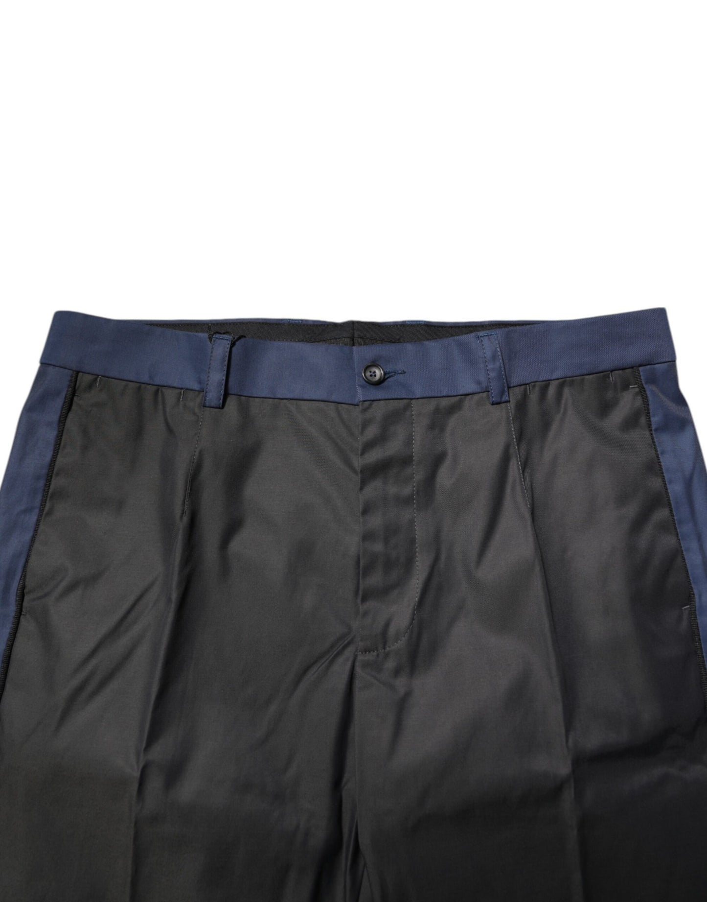 Dolce & Gabbana Grau Blau Baumwolle 3/4 Chinos Crop Hose Hosen Hose