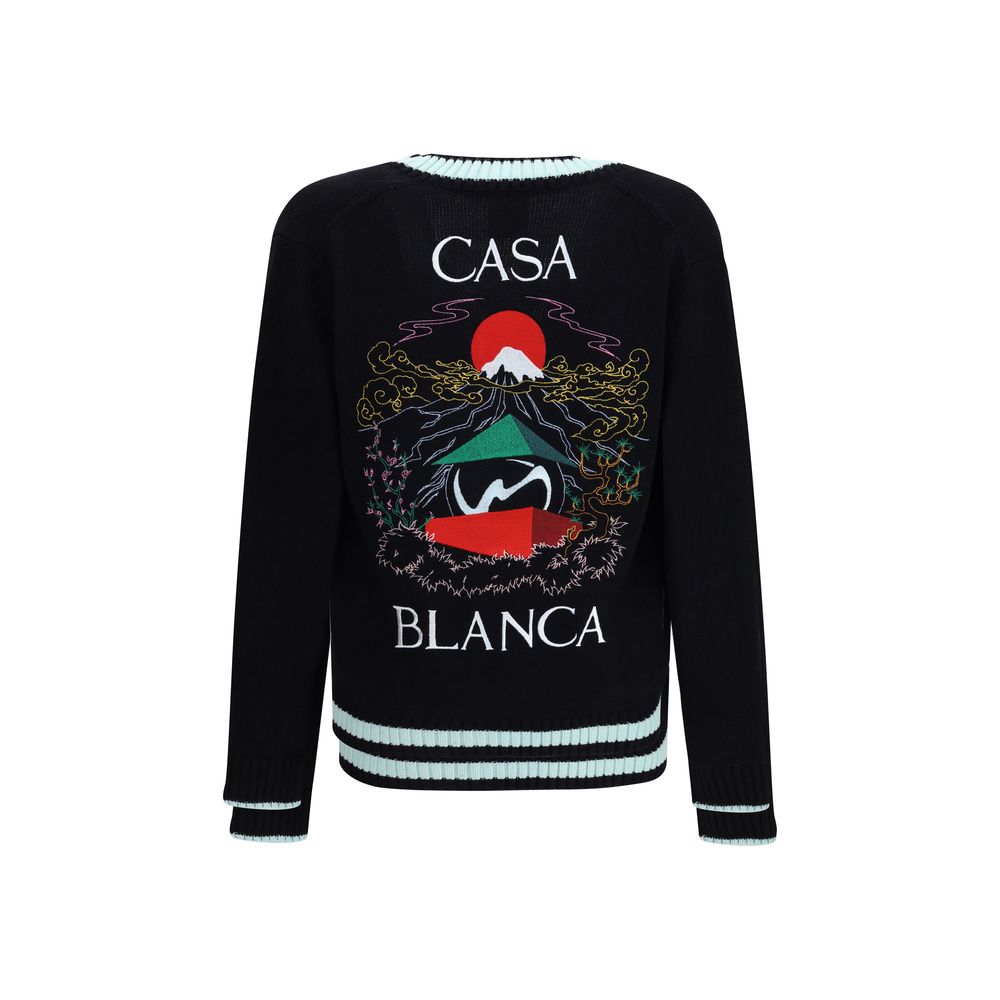 Casablanca Gestickte Strickjacke aus Merinowolle