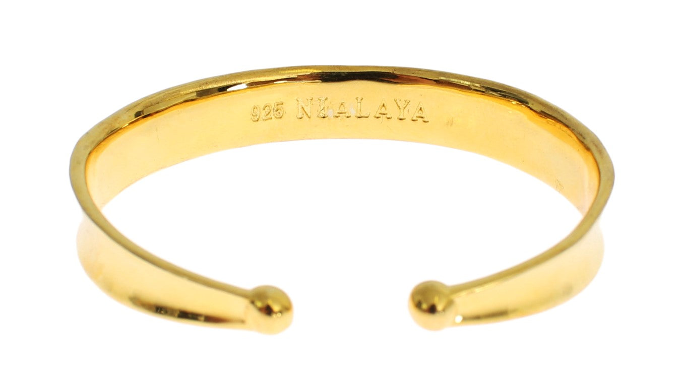 Nialaya CZ Gold Sterling 925 Silber Armspange