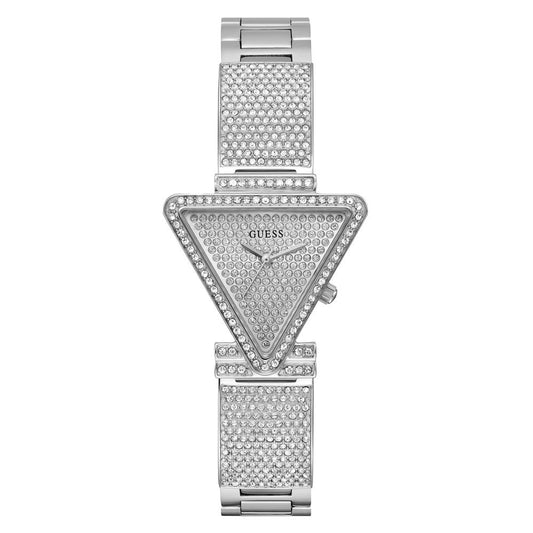 Guess Elegante Armbanduhr aus grauem Edelstahl