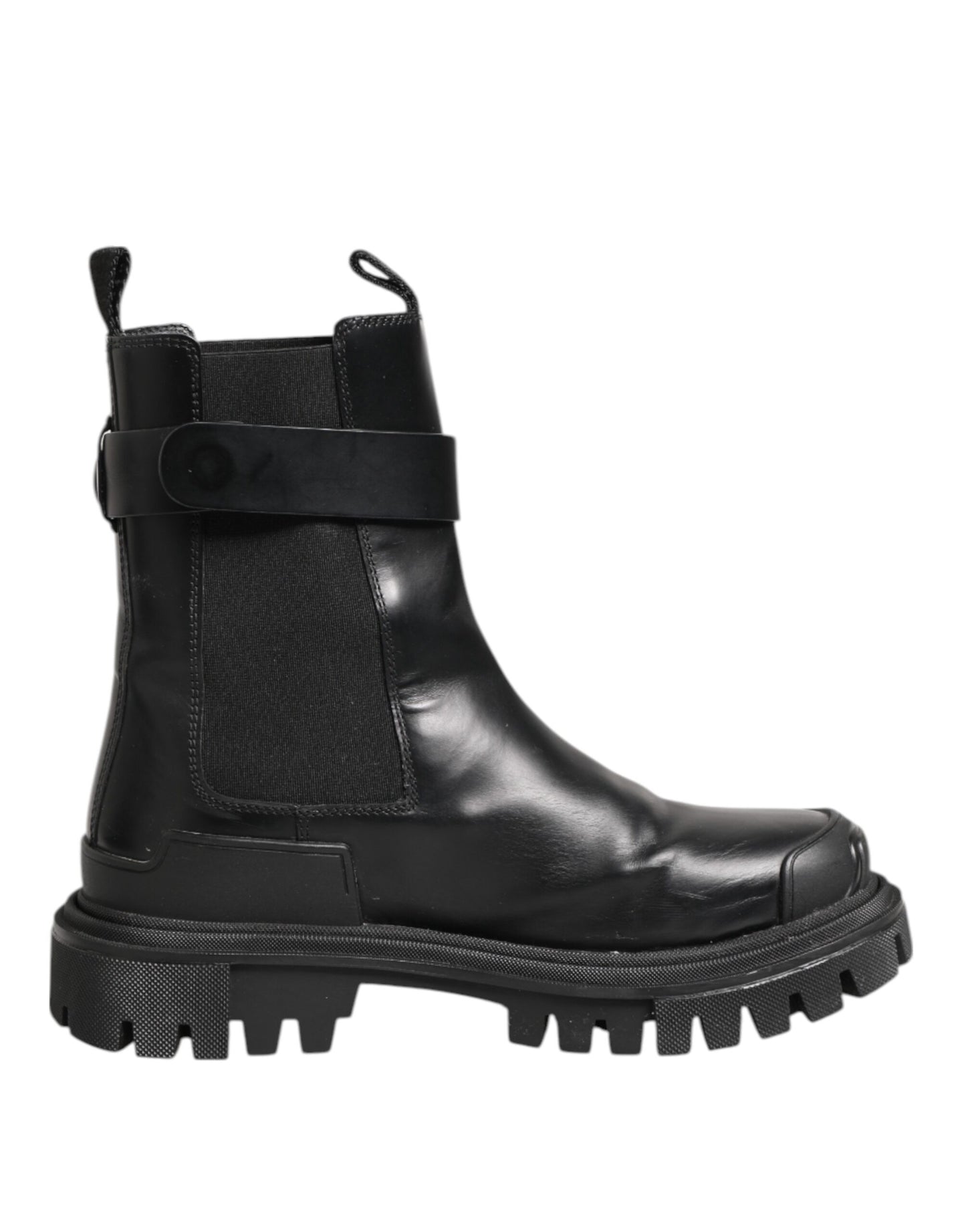 Dolce & Gabbana Schwarz Gold DG Logo Trekking Wadenstiefel Schuhe