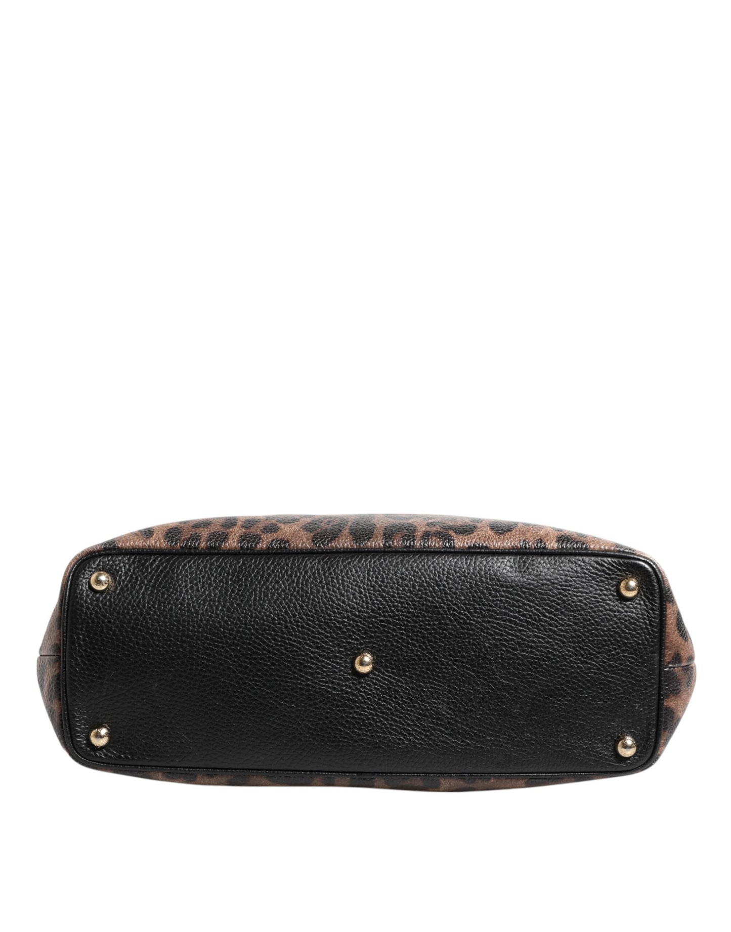 Dolce & Gabbana Braun Leopard GLAM Leder Logo Plaque Tote Bag