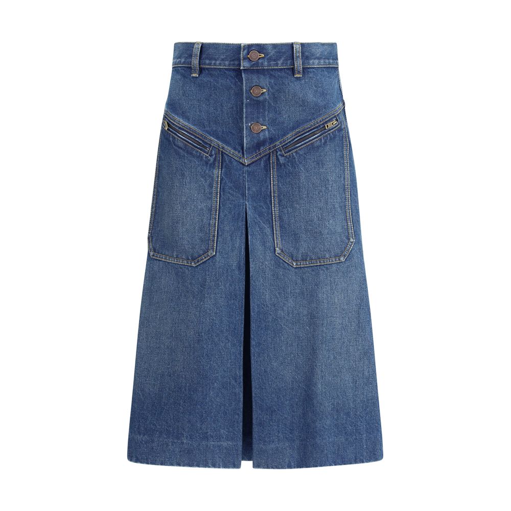 Chloé Midirock aus Denim